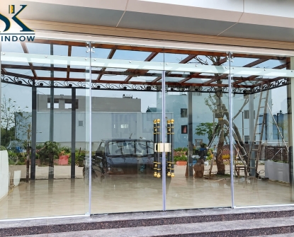 CỬA KÍNH CƯỜNG LỰC 2 CÁNH MỞ LÙA