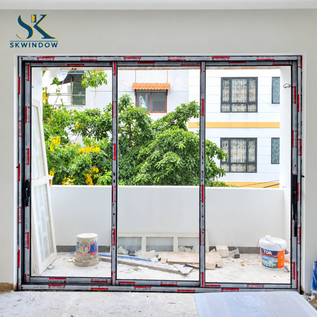 cửa lùa 3 ray xingfa Quảng Đông