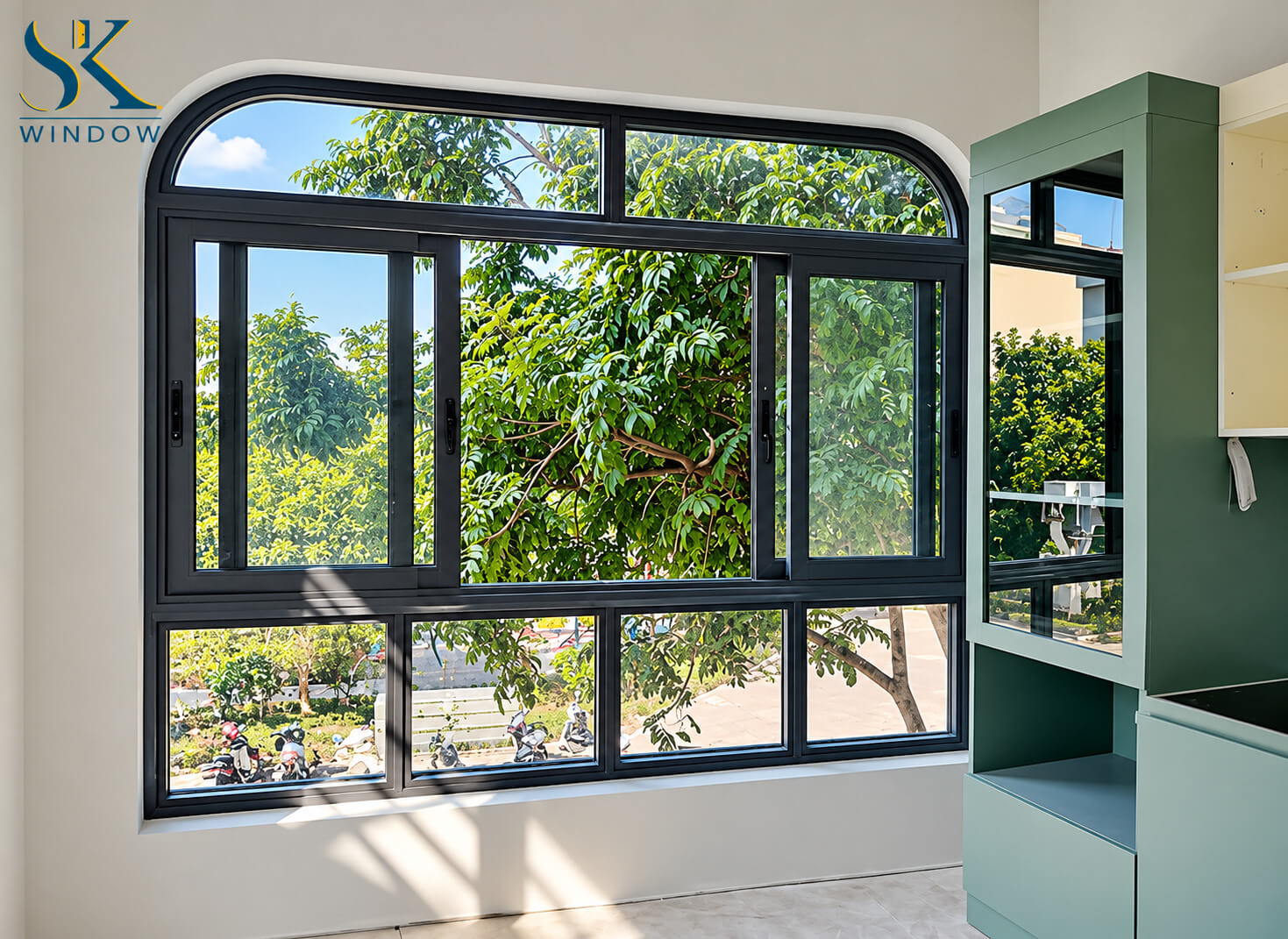 cửa sổ lùa 4 cánh hệ 55