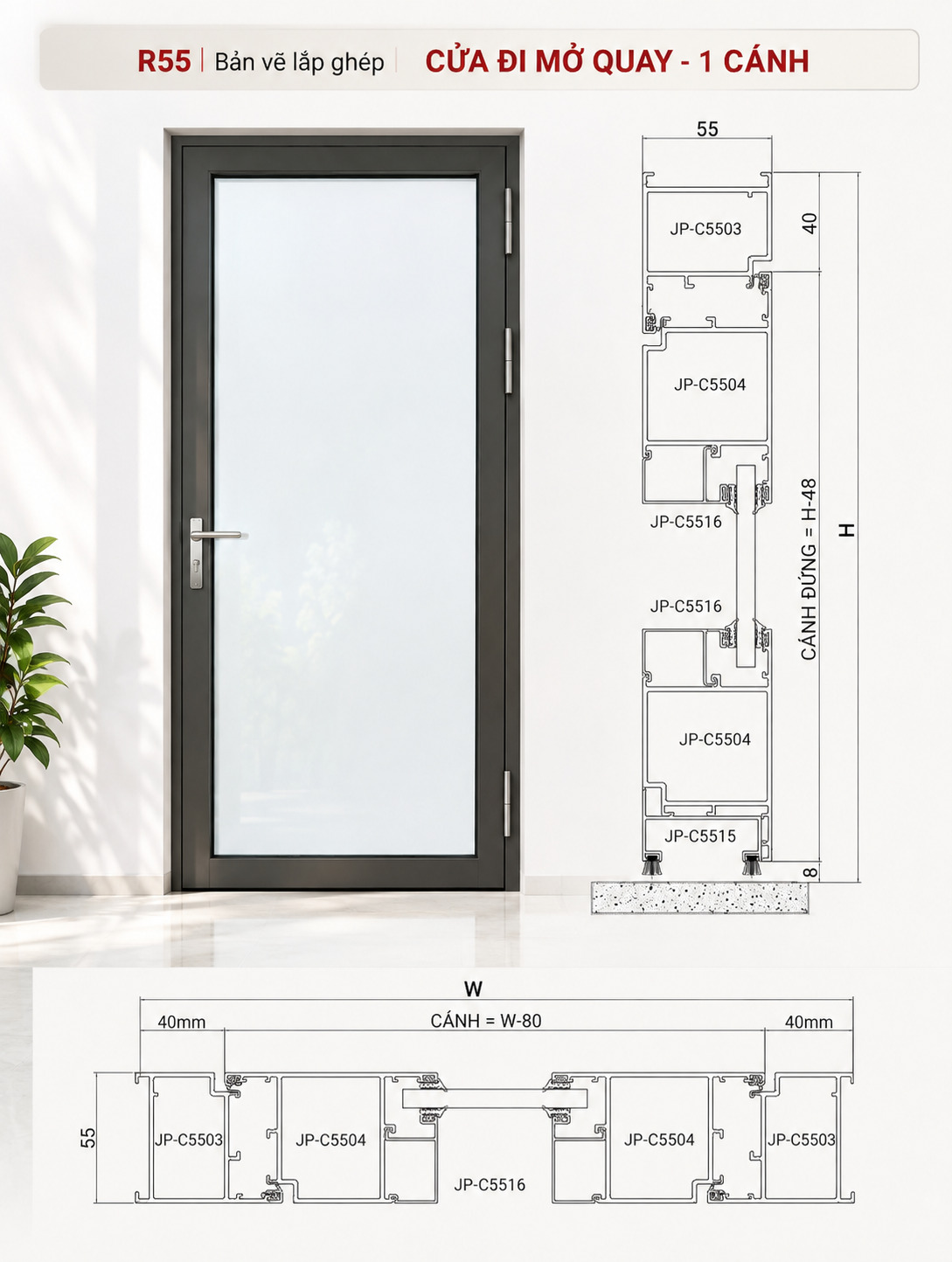 nhôm Maxpro Hệ 55 Tại Gò Vấp