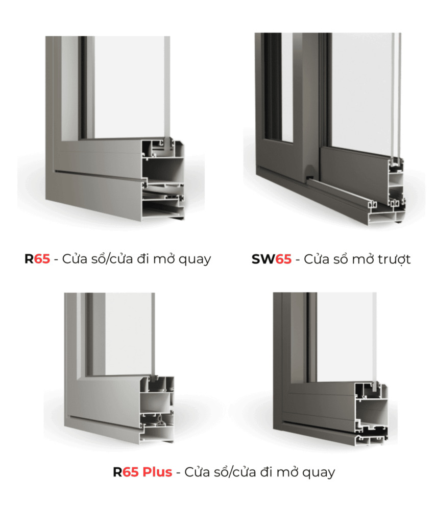Cửa nhôm Maxpro hệ 65