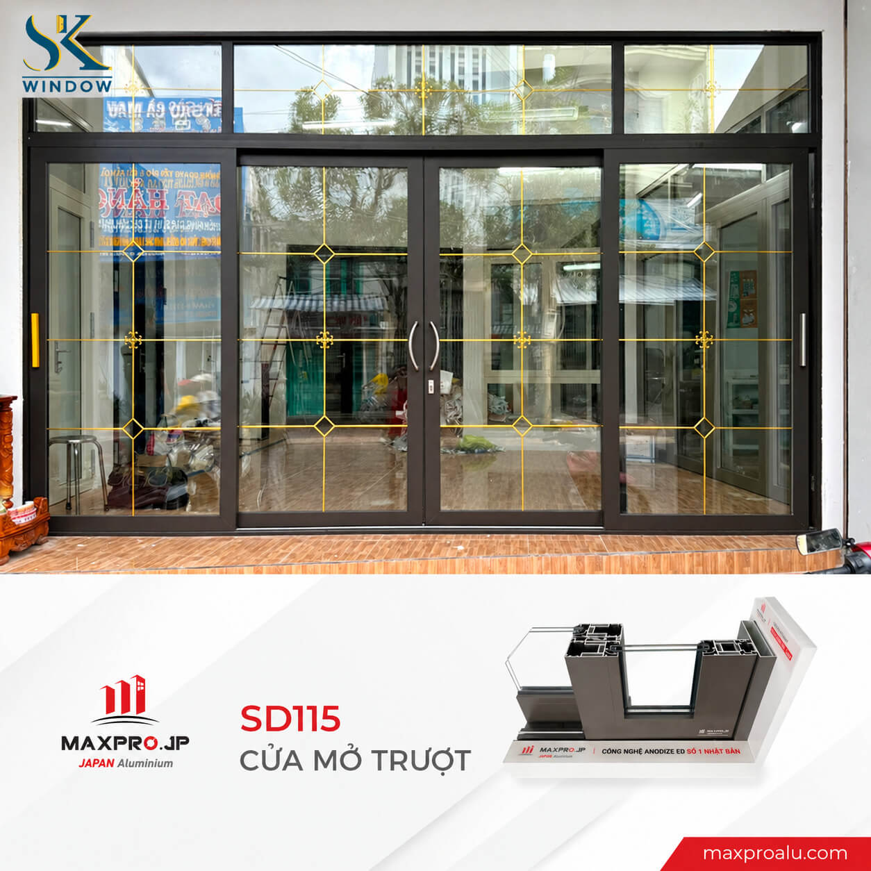Cửa nhôm Maxpro hệ 115