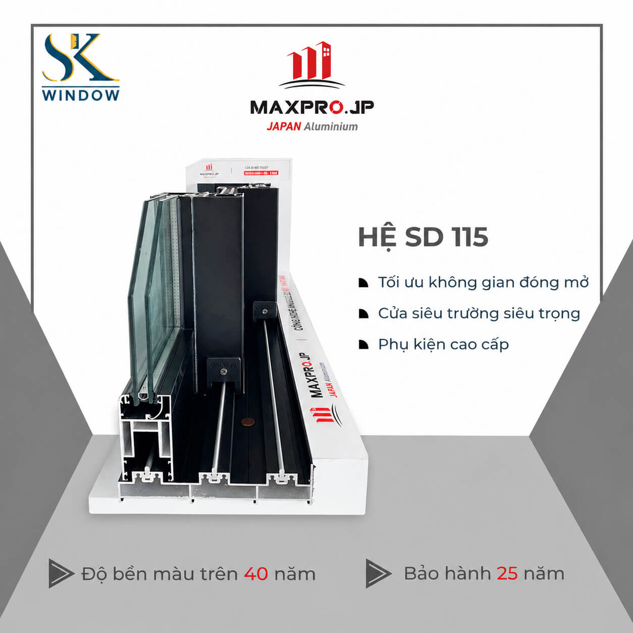Cửa nhôm Maxpro hệ 115