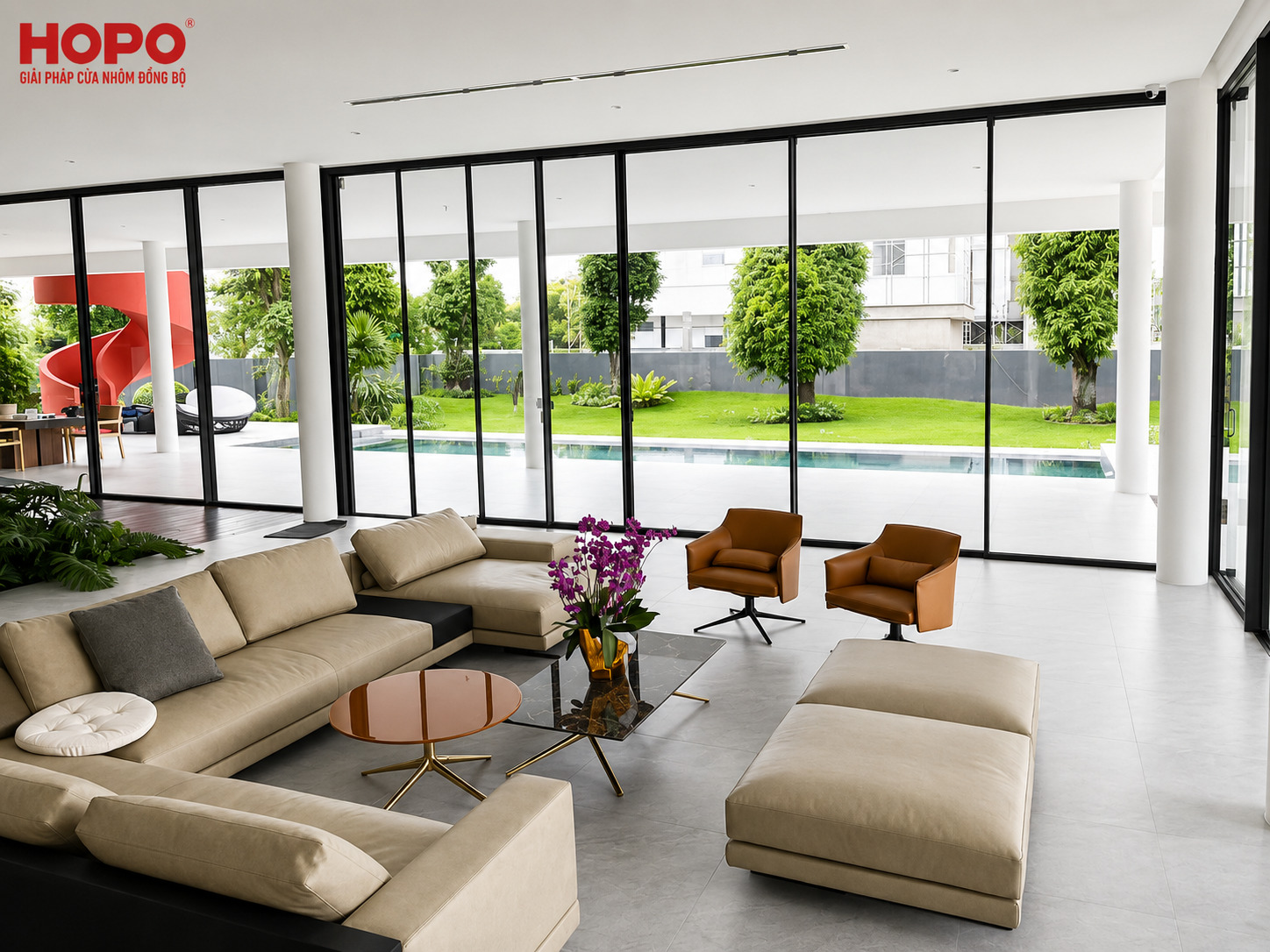 cửa đi mở quay 4 cánh HOPO 65