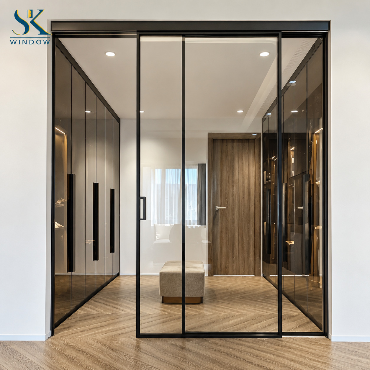 cửa lùa hệ slim 2 cánh