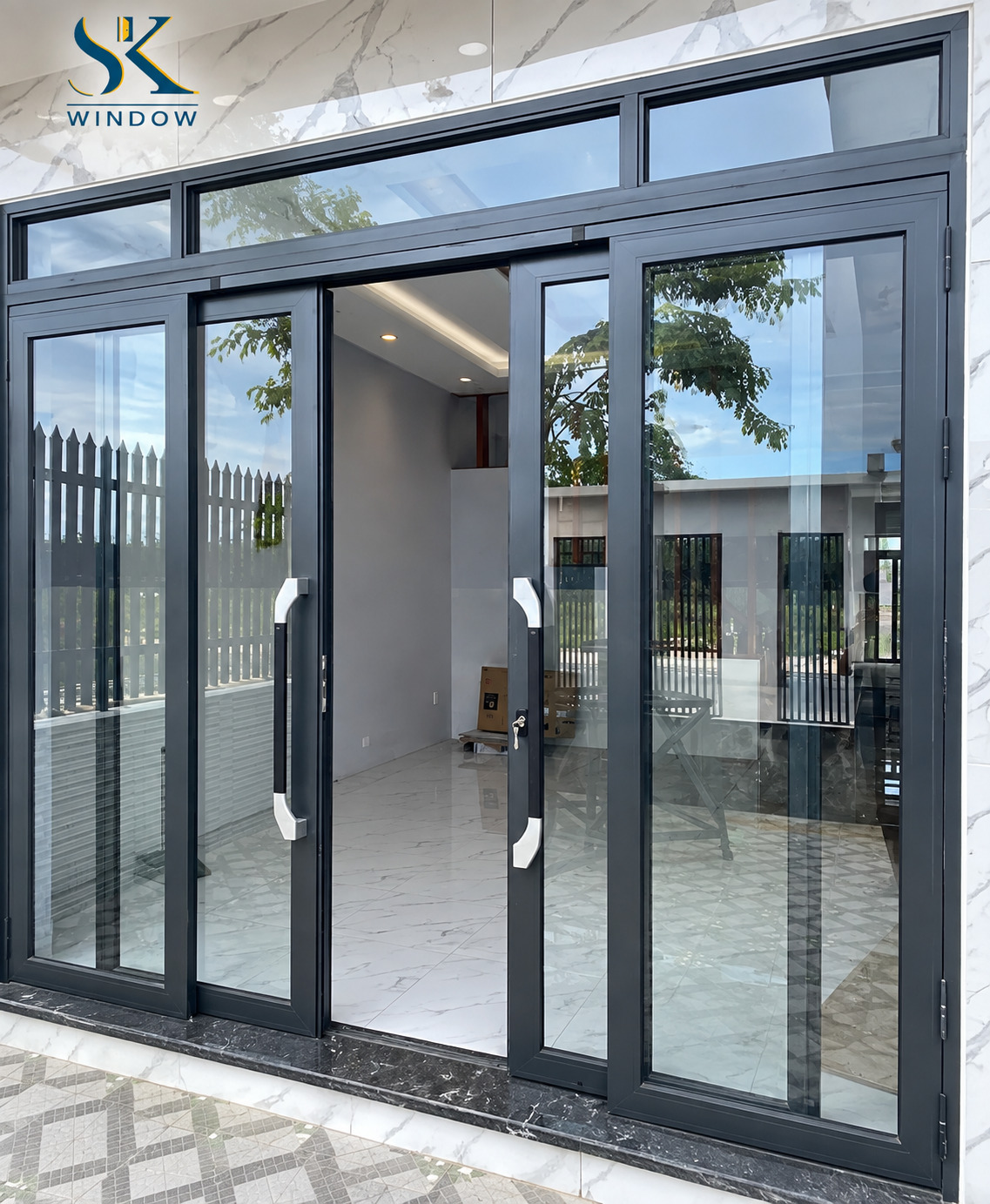 cửa trượt quay hệ slim