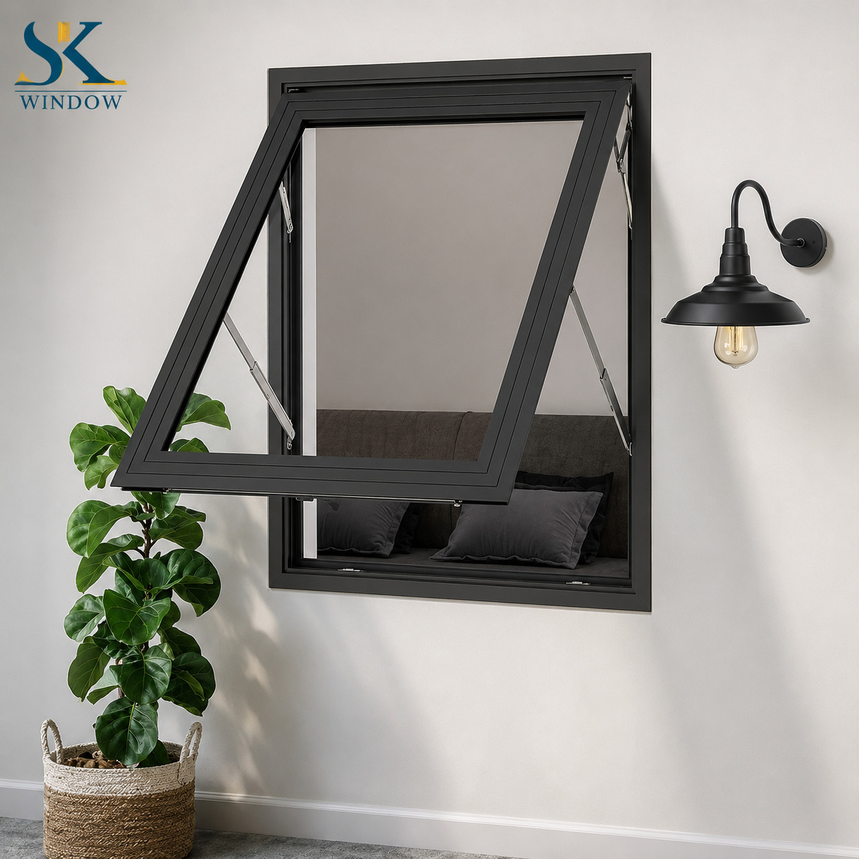 cửa sổ nhôm xingfa mở hất 1 cánh